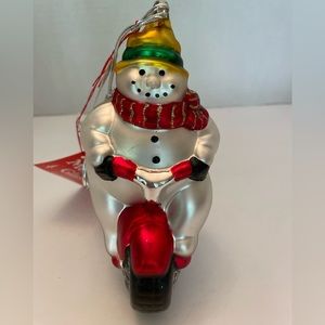 Department 56 Snowman Riding A Tricycle Ornament 7” Tall VNTG 1990’s